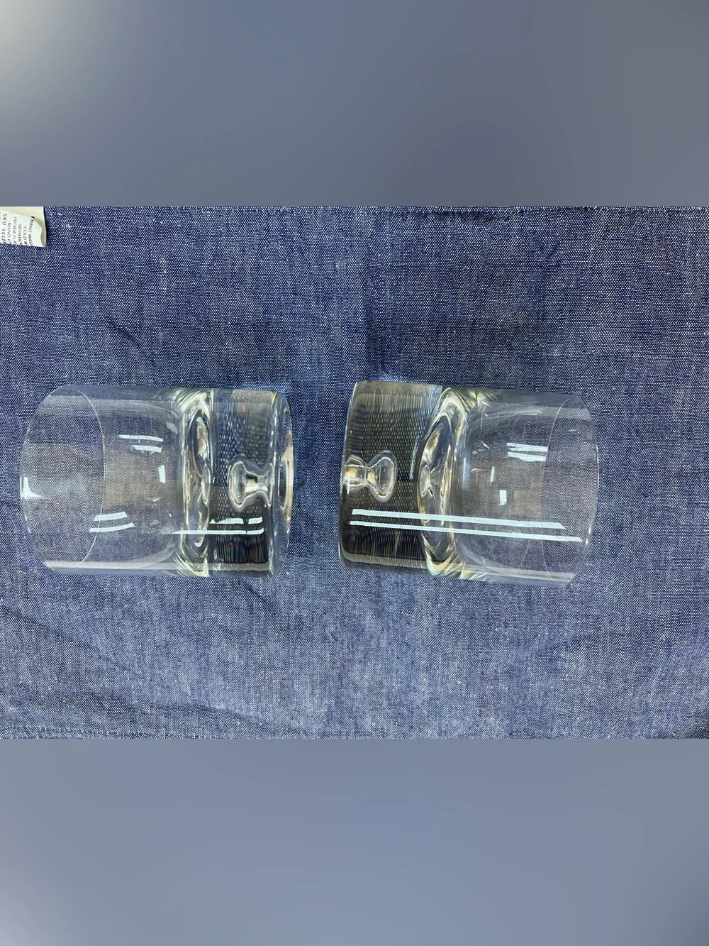 2 Krosno Old Fashioned Heavy Bottom Air Bubble Glasses Lowball Whiskey Glass